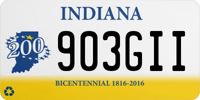 IN license plate 903GII