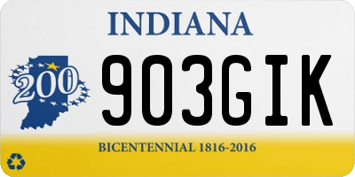 IN license plate 903GIK