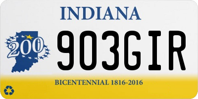IN license plate 903GIR