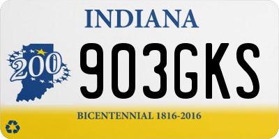 IN license plate 903GKS