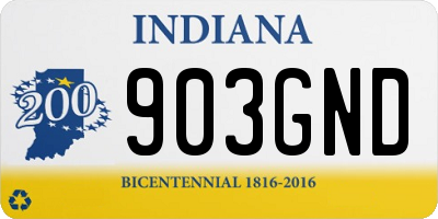 IN license plate 903GND