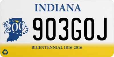 IN license plate 903GOJ