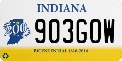IN license plate 903GOW