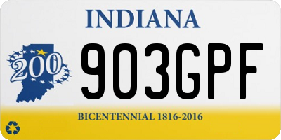 IN license plate 903GPF
