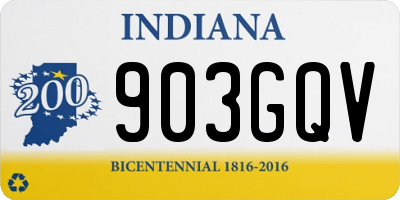 IN license plate 903GQV