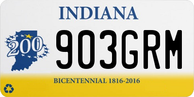 IN license plate 903GRM
