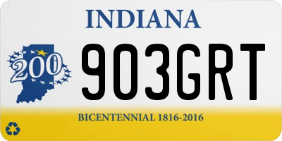IN license plate 903GRT