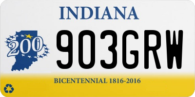 IN license plate 903GRW