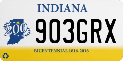 IN license plate 903GRX