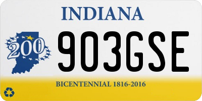 IN license plate 903GSE