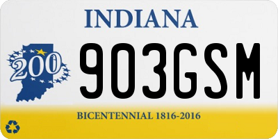 IN license plate 903GSM