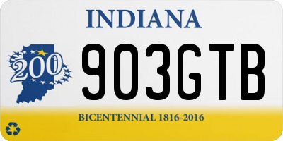 IN license plate 903GTB
