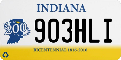 IN license plate 903HLI