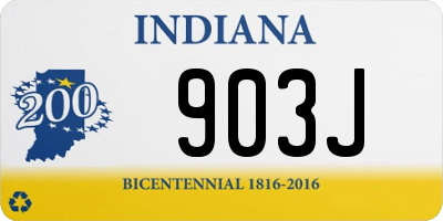 IN license plate 903J