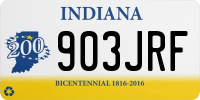 IN license plate 903JRF