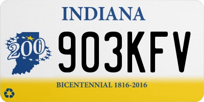 IN license plate 903KFV