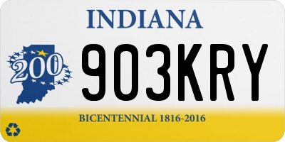 IN license plate 903KRY