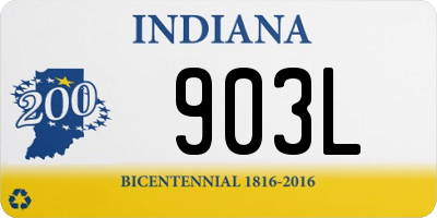 IN license plate 903L