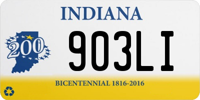 IN license plate 903LI