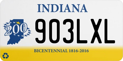 IN license plate 903LXL