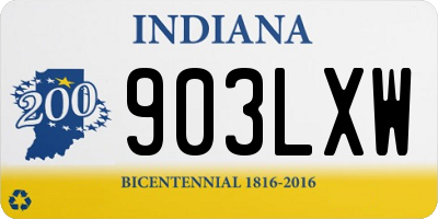 IN license plate 903LXW