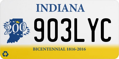 IN license plate 903LYC