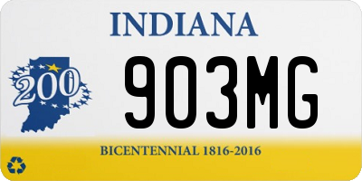 IN license plate 903MG
