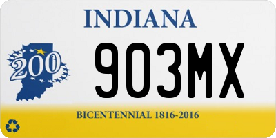 IN license plate 903MX