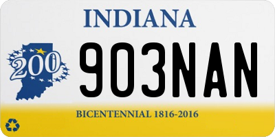 IN license plate 903NAN