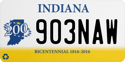 IN license plate 903NAW