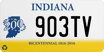 IN license plate 903TV