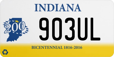 IN license plate 903UL