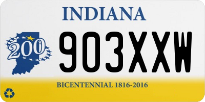 IN license plate 903XXW