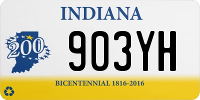 IN license plate 903YH