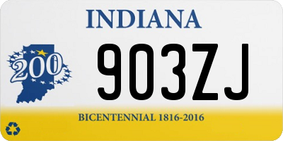 IN license plate 903ZJ