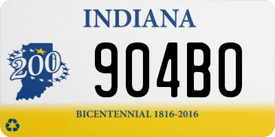 IN license plate 904BO