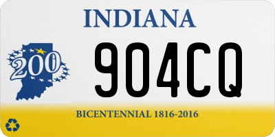 IN license plate 904CQ