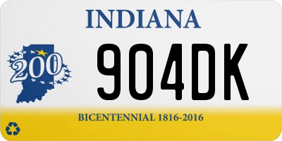 IN license plate 904DK