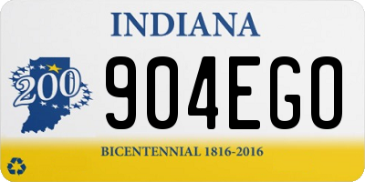 IN license plate 904EGO