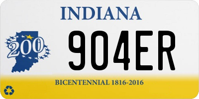 IN license plate 904ER