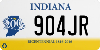 IN license plate 904JR