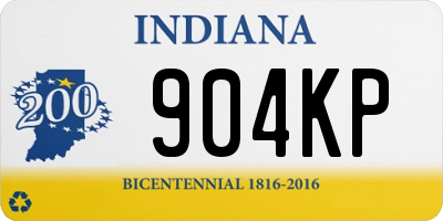 IN license plate 904KP
