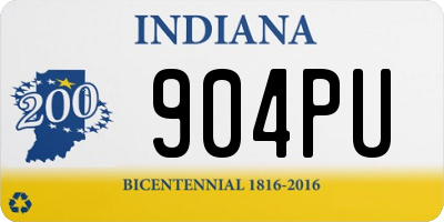 IN license plate 904PU