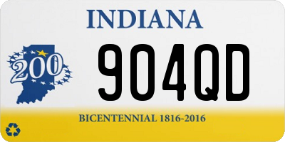 IN license plate 904QD