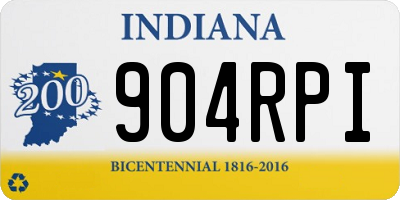 IN license plate 904RPI