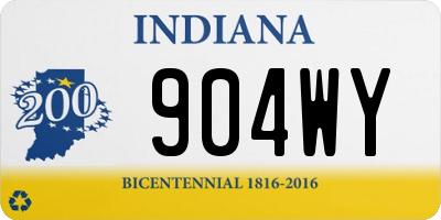 IN license plate 904WY