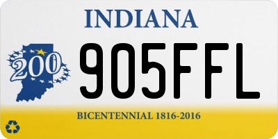 IN license plate 905FFL
