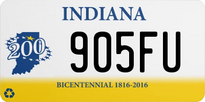 IN license plate 905FU
