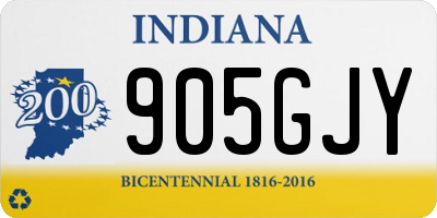 IN license plate 905GJY
