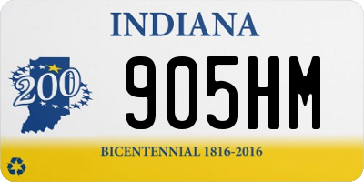 IN license plate 905HM